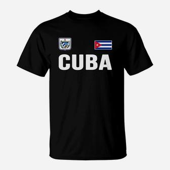 Cuba T-shirt Cuban Flag Tee Retro Soccer Jersey Style T-Shirt | Crazezy
