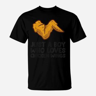 Cute Chicken Wing Just A Boy Who Loves Chicken Wings T-Shirt | Crazezy
