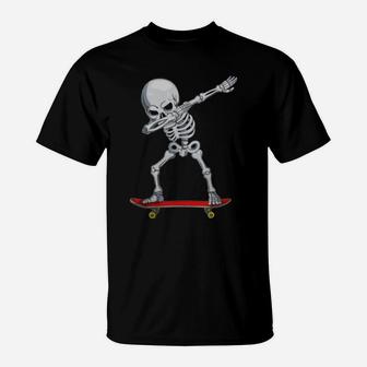 Dabbing Skate Skeleton Skateboard Clothes, Skater Boys Mens T Shirt T-Shirt | Crazezy AU