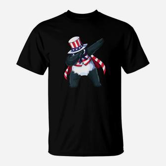 Dabbing Uncle Sam Panda Shirt Dab Dance 4th Of July T-Shirt | Crazezy