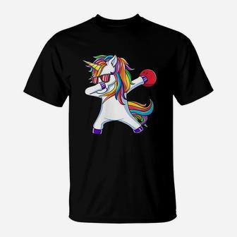 Dabbing Unicorn Bowling Funny Dab Dance Gift T-Shirt | Crazezy DE