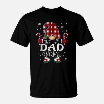 Dad Gnome Buffalo Plaid Christmas Tree Family Xmas T-Shirt | Crazezy