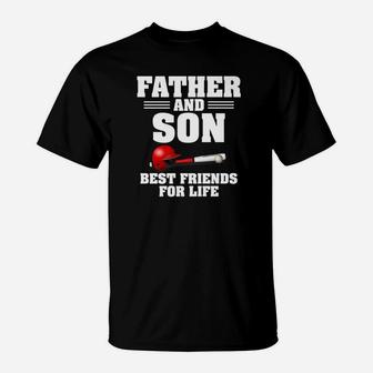 Dad Life Father Son Best Friends Baseball Men Gifts T-Shirt | Crazezy UK