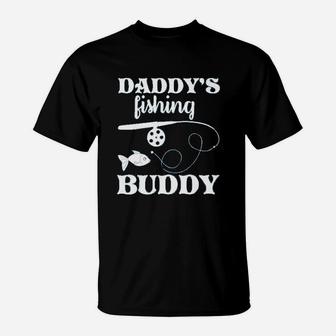 Daddys Fishing Buddy Cute Funny Fish Routine T-Shirt | Crazezy