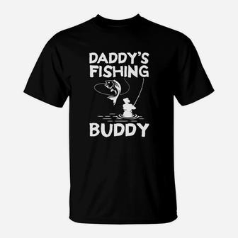 Daddys Fishing Buddy Funny Dad Father Day T-Shirt | Crazezy