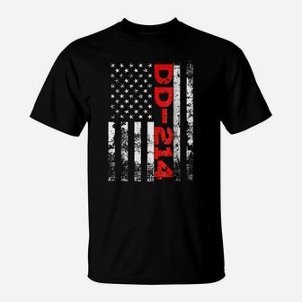 Dd-214 Us Alumni Usa American Flag Vintage T-Shirt | Crazezy