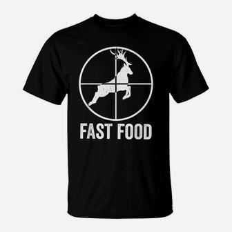 Deer Bow Hunting Tee Fast Food Fun Hunter Christmas Men Gift T-Shirt | Crazezy AU