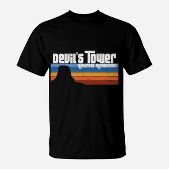 Devil's Tower National Monument Wyoming Retro WY Vacation T-Shirt | Crazezy DE