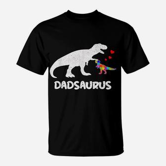 Dinosaur Dad Saurus Dadsaurus Autism Awareness Shirts Gift T-Shirt | Crazezy