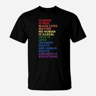 Distressed Science Is Real Black Lives Matter LGBT Pride T-Shirt | Crazezy DE