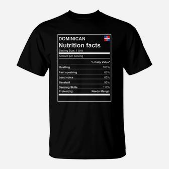 Dominican Nutrition Facts PREMIUM Tshirt Dominican Republic T-Shirt | Crazezy DE