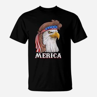 Eagle Mullet 4Th Of July Usa American Flag Merica T-Shirt | Crazezy