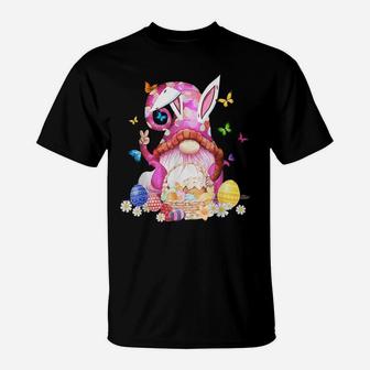 Easter Bunny Spring Gnome Easter Egg Hunting And Basket T-Shirt | Crazezy