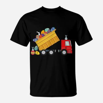 Easter Egg Hunt Gift For Boys Truck Loving Kids Toddlers T-Shirt | Crazezy