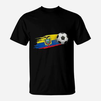 Ecuador Soccer Ball Ecuador Flag Jersey Ecuador Football T-Shirt | Crazezy AU