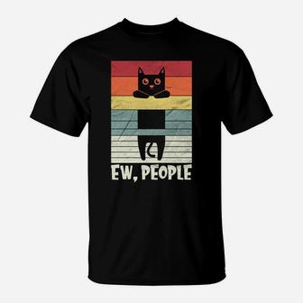 Ew People - Vintage Black Cat T-Shirt | Crazezy