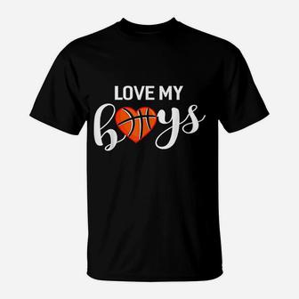 Family 365 Basketball Love My Boy Mom Sport Gift T-Shirt | Crazezy UK