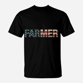 Farmers Wife Americana Country Flag Girls Farming Gifts Sweatshirt T-Shirt | Crazezy