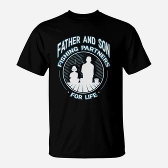 Father And Son Fishing Partners Funny T-Shirt | Crazezy