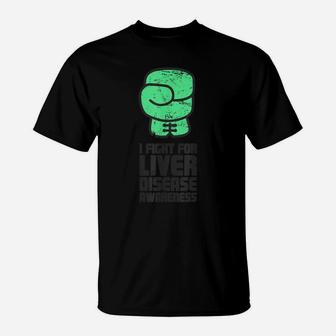 Fight - Green Ribbon Liver Disease Awareness T-Shirt | Crazezy CA