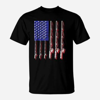 Fishing Flag Shirt Funny Patriotic Fathers Day 4th Of July T-Shirt | Crazezy CA
