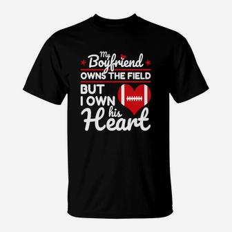 Football Boyfriend T Shirt Girlfriend Gift T-Shirt | Crazezy