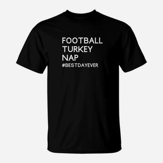 Football Turkey Nap Funny Thanksgiving Premium T-Shirt | Crazezy CA