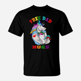 Free Dad Hugs Lgbt Gay Pride T-Shirt | Crazezy UK