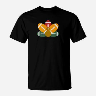 Funny Baby Turkey And Football Balls Sport Lovers T-Shirt | Crazezy