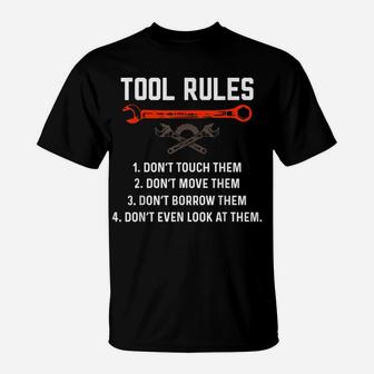Funny Mechanic Tool Rules Auto Repair Car Mechanic Handyman T-Shirt | Crazezy AU