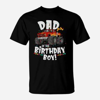 Funny Monster Truck Dad Of The Birthday Boy Gift For Him T-Shirt | Crazezy AU