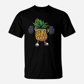 Funny Pineapple Powerlifting Weightlifting T-Shirt | Crazezy DE