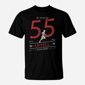 Funny Running T Shirt 55 Years Old 55Th Birthday Gift Tee T-Shirt | Crazezy