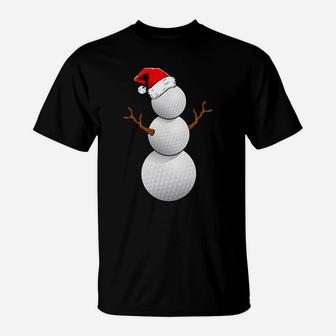 Funny Xmas Christmas Holiday Santa Snowman Ball Gifts Golf Sweatshirt T-Shirt | Crazezy UK
