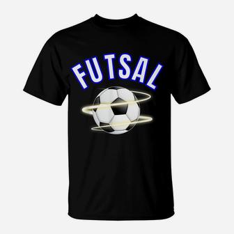 Futsal 2019 Soccer With Futsal Ball Blue And White Graphic T-Shirt | Crazezy DE