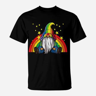 Gender Equality Rainbow Flag Gay Lesbian Pride LGBT Gnome T-Shirt | Crazezy