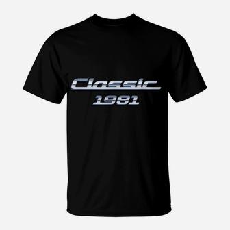 Gift For 39 Year Old Vintage Classic Car 1981 39Th Birthday T-Shirt | Crazezy CA