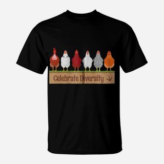 Gift For Chicken Lovers Farm Pet Celebrate Diversity Chicken Zip Hoodie T-Shirt | Crazezy UK