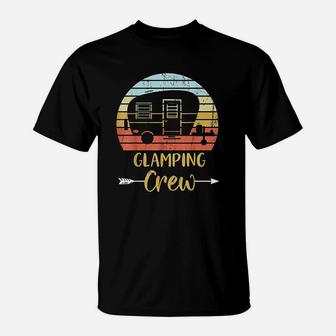 Glamping Crew Funny Matching Family Girls Camping Trip T-Shirt | Crazezy