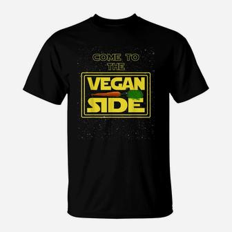 Go Vegan Universe - Come To The Vegan Side T-Shirt | Crazezy
