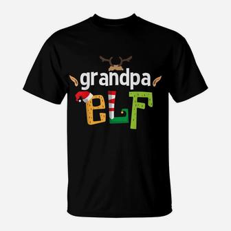 Grandpa Elf Elf Squad Family Christmas Matching Tee T-Shirt | Crazezy