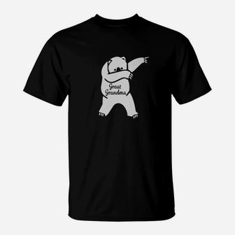 Great Grandma Bear Cute Dabbing Funny Dab Dance Gif T-Shirt | Crazezy AU