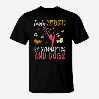 Gymnastics & Dogs Shirt Funny Gymnast Dog Lover Gift T-Shirt | Crazezy