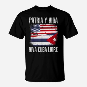 Half American Cuban Flag Vintage Cuba Men Women T-Shirt | Crazezy UK