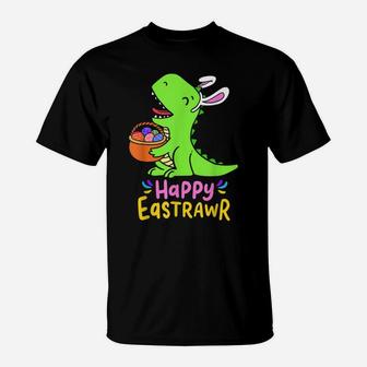 Happy Eastrawr Dinosaur Clothing Easter Day Gift Boys Kids T-Shirt | Crazezy UK