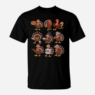 Happy Thanksgiving Turkey Day Girls Boys Kids Toddler Turkey T-Shirt | Crazezy