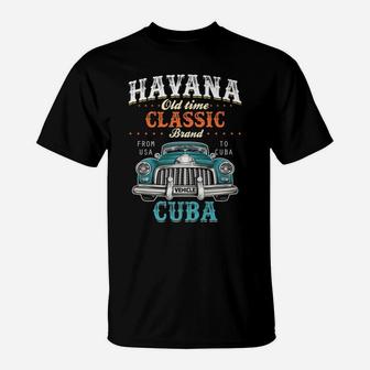 Havana Old Time Classic From USA To Cuba Car Premium T Shirt T-Shirt | Crazezy DE