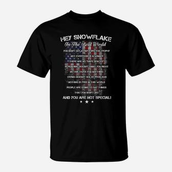 Hey Snowflake In The Real World Veteran Military T-Shirt | Crazezy DE