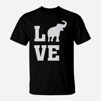 I Love Elephants - Animal Elephant Lover T-Shirt | Crazezy