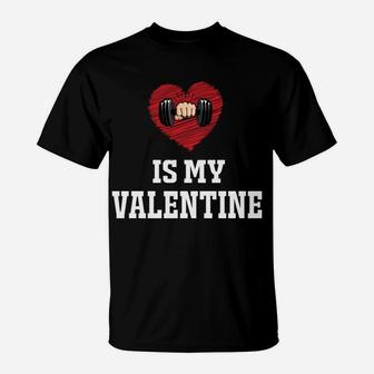 I Love Gym Gift For Valentine With Gym Fitness T-Shirt | Crazezy AU